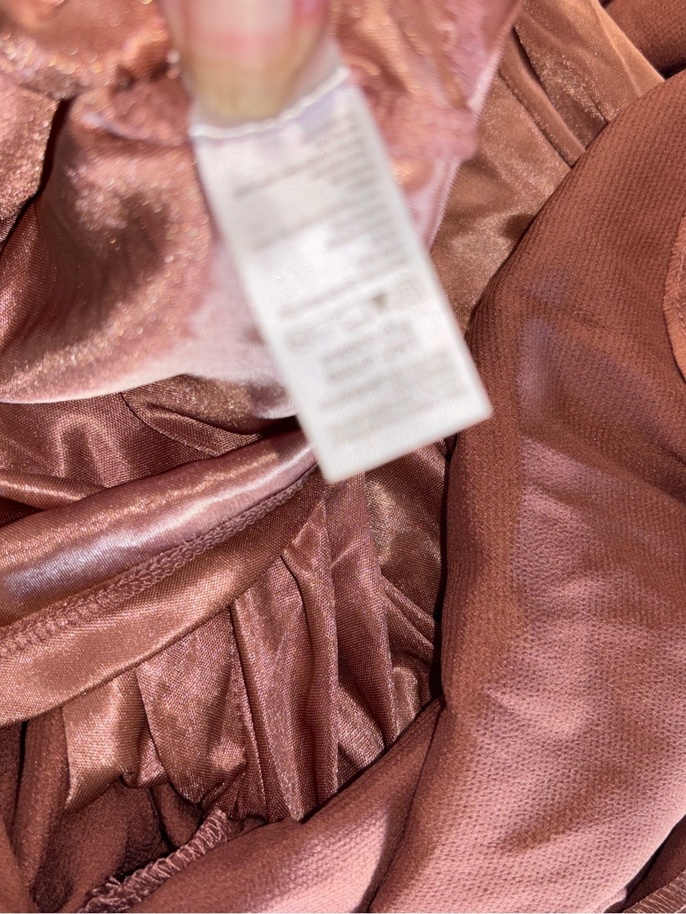 NWT LASCANA by VENUS Rust Satin Slip Dress with Spaghetti Straps size 2 - Picture 14 of 15